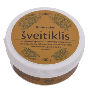 Su pipirmėčių eteriniu ir vynuogių sėklų aliejais 400g